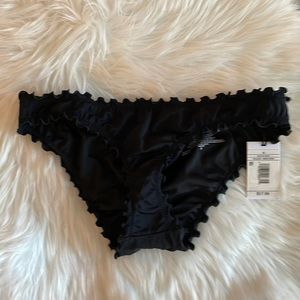 Black ruffle bikini bottom